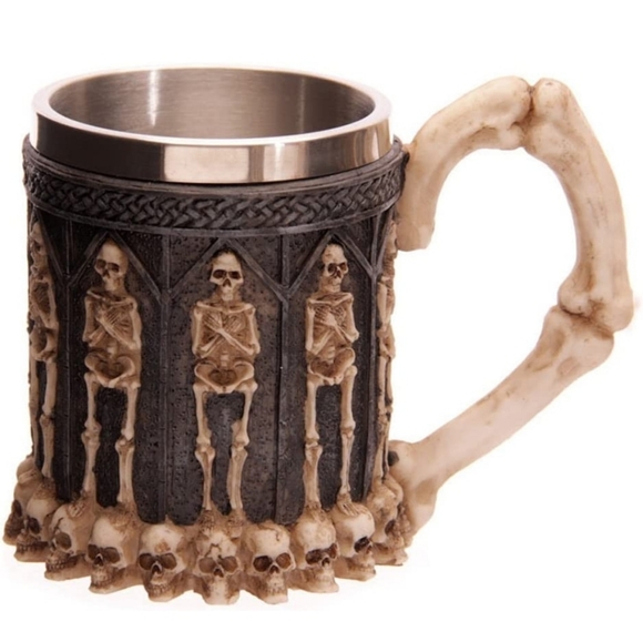 Stainless Steel skull skeleton Mug Ghotic decoration for coffee beer wine - Picture 6 of 8
